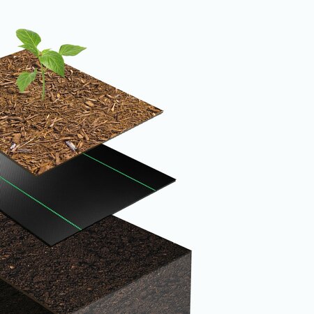 Sealtech Premium 5ft. X 300ft. Pro Garden Weed Barrier Landscape Fabric, 6 OZ Heavy Duty, Lightweight ST-103-5X300